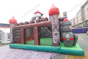 LilyToys - Pista <span class=keywords><strong>de</strong></span> Obstáculos Inflable Grande con Tobogán, Temática <span class=keywords><strong>de</strong></span> Castillo <span class=keywords><strong>de</strong></span> Caballeros Medievales, para Fiestas al Aire Libre y Parques <span class=keywords><strong>de</strong></span> Diversiones Infantiles - Product Image 4