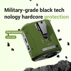 Ventilador Portátil con Soporte, 5 Velocidades, Carga USB/Batería, Luz Manos Libres, Apto para Uso Doméstico/Exterior - Product Image 5