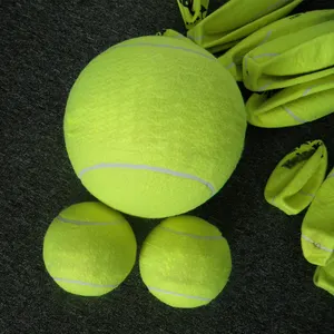 Pelota para mascotas de 9,5 pulgadas, juguete masticable para perros, pelota de tenis inflable Jumbo de gran tamaño