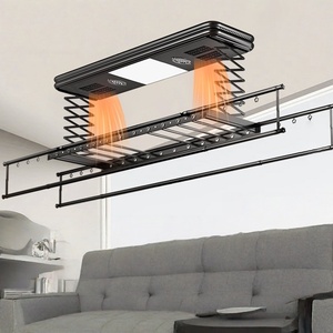 Séchoir à linge électrique intelligent pour balcon, tout en aluminium, à double rangée, avec système de levage à ciseaux - Product Image 3