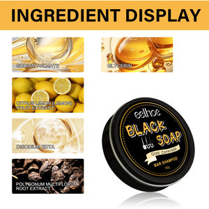 صابون الشعر الأسود من EELHOE، شامبو مرطب ومنظف للحصول على شعر أسود ناعم كالحرير ومنعش، بدون تهيج - Product Image 2