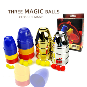 Trucco classico all'ingrosso di tazze e palline magiche di alta qualità per lo <span class=keywords><strong>spettacolo</strong></span> magico di Close Up del mago del bambino - Product Image 1