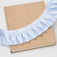 Bande de dentelle plissée en satin de 4 cm, directement de l'usine, accessoires DIY à prix réduit pour les tabliers de poupées, les vêtements pour animaux de compagnie et la décoration intérieure