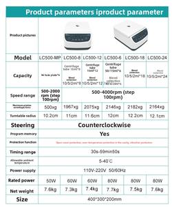 छोटे आकार की गति-समायोज्य डिजिटल डिस्प्ले प्रयोगशाला सेंट्रीफ्यूज और डेस्कटॉप उपयोग के लिए सीरम विभाजक - Product Image 6