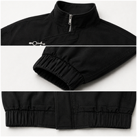 Veste bomber surdimensionnée de style chinois personnalisée, légère, coupe-vent, en tissu 100% polyester
