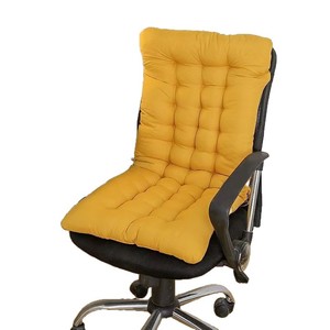 Cojín de asiento y respaldo grueso integrado para silla de oficina, cojín para sentarse durante mucho tiempo, para estudiantes, para todas las estaciones, color sólido - Product Image 5