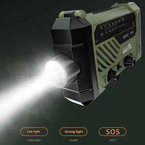 Warsun TG Multifuncional emergência resgate mão Tocha <span class=keywords><strong>FM</strong></span> AM rádio Solar Desastre SOS banco de potência Distress antena lanterna - Product Image 6