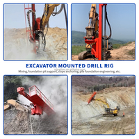 Attachement de perceuse de DTH de rendement élevé pour l'excavatrice dans l'ancrage dur/moyen de roche et l'installation de perceuse montée par excavatrice de base
