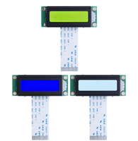 Modul LCD Film Abu-abu 1602A-20-2A dengan IC Driver ST7066U Multibahasa 16P untuk Dapat Disesuaikan dengan FPC75MM untuk Instrumen Kecil
