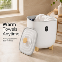 Seau chauffe-serviettes de petite taille 25L avec récipient chauffant intégré pour salle de bain