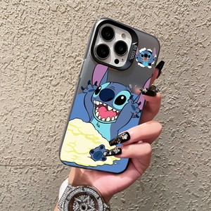 Coque de téléphone portable motif dessin animé mignon imprimé UV pour iPhone 17 Pro Max 16 15 Plus 15 14 13, couleurs argentées, coque arrière IMD - Product Image 3