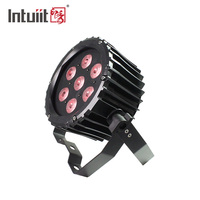 Équipement DJ : Projecteur LED RGBW 7x8W avec contrôle DMX512 et angle de faisceau de 28° pour l'éclairage d'événements et de fêtes