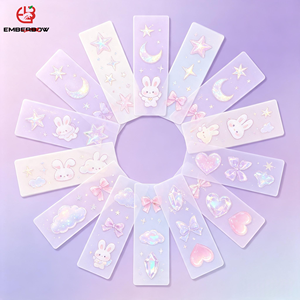 สติ๊กเกอร์ลายการ์ตูน EBB สีชมพูม่วง ลายดรีมเกิร์ลลี่ สำหรับแก้วน้ำ 16 ออนซ์ แบบ UV  ติดแก้วเย็นได้  วัสดุ PET กันน้ำ - Product Image 1