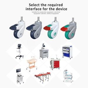 Stabile & sichere, flexibel drehbare Schraubwellen-Lenkrolle mit Einzelrad und Feststellfunktion für Postpartum-Mutter-Baby-Bett - Product Image 6