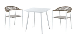 Juego de conversación para balcón, juego de comedor para exteriores, muebles de Hotel, silla de Patio de mimbre con mesa de centro, juego de bistró de jardín de ratán - Product Image 4