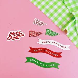 Nouvelle Décoration de Gâteau de Noël en Bois de Bouleau avec Père Noël et Sapin – Accessoire de Gâteau - Product Image 1