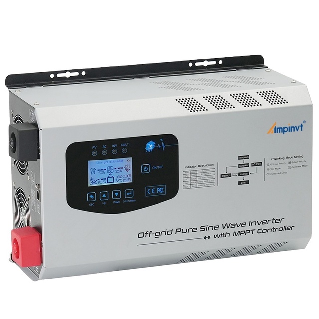 48V Inverter 5000W 5000VA 6000W Pure Sine Wave Inverter DC to AC Inverter 35A Battery Charger Lifep04 Lithium
