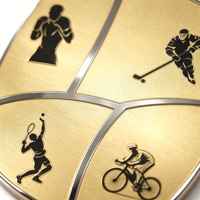 Plaque commémorative sportive personnalisable en métal 3D (or, argent, cuivre, laiton) – Cadeau souvenir