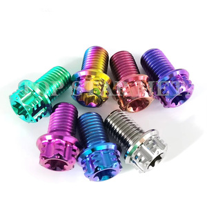 Tornillos de Titanio Tmj con Cabeza Torx y Brida, Especificación de Competición, M10x25x1.25, Tornillos de Repuesto para Motocicleta, Reemplazo de Tornillos para Pinzas de Freno - Product Image 1