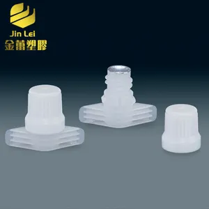 JinLeiは、スタンドアップポーチバッグ用のラウンドホワイト20mmプラスチックカバーボトルスクリューカバーキャップをカスタマイズしました