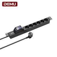 Unité de distribution d'alimentation PDU, 6 prises de type Schuko, disjoncteur 16A 4000W, 19 pouces 1U, boîte de distribution en plastique pour données