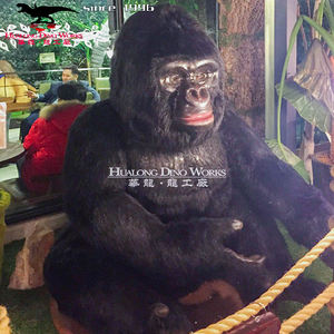 Hot Sale Vivid Animal Model Life Size Animatronic Animal <strong>Gorilla</strong> Sculpture - Product Image 3