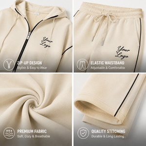 Conjuntos Personalizados para Mujer, Sudadera Corta con Logotipo Bordado, Top sin Mangas, Pantalones Anchos, Conjunto de Tres Piezas, Proveedor OEM ODM - Product Image 3