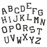 Patchs brodés alphabet A-Z, 26 lettres thermocollantes, patchs multicolores style universitaire pour vêtements DIY
