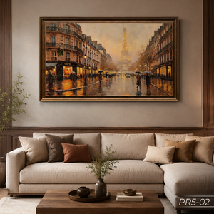 Peinture à l'huile sur toile personnalisée style campagne européenne, décoration intérieure, service OEM ODM Vietnam, modèle PR5-02 - Product Image 6