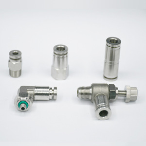 Conector rápido de acero inoxidable 304, en forma de T recta roscada en ángulo recto para mangueras de gas, resistente a la corrosión - Product Image 1