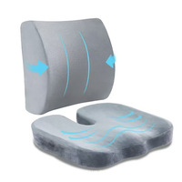 Coussin de siège ergonomique pour bureau/voiture en mousse à mémoire de forme à récupération lente, soutien lombaire et des hanches