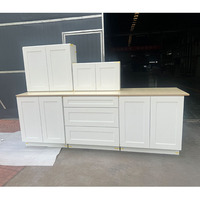 Armoire de cuisine moderne en bois massif de bouleau certifié FSC, style Shaker, design luxueux en contreplaqué, écologique