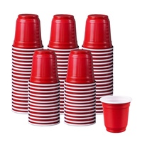 Verres à shot jetables rouges en PP de 2 oz - Écologiques et sans BPA pour mariages, fêtes, dégustations, collations, gelées et échantillons