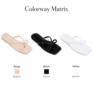 Sandalias Planas con Lazo y Estampado de Cocodrilo <span class=keywords><strong>para</strong></span> <span class=keywords><strong>Mujer</strong></span>, <span class=keywords><strong>Chanclas</strong></span> Elegantes de Playa, Pantuflas de PVC con Punta Cuadrada, Brillantes, Estilo Francés, <span class=keywords><strong>para</strong></span> Verano, OEM - Product Image 4