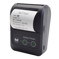 Imprimante thermique portable sans fil 58 mm, imprimante thermique miniature Bluetooth de 2 pouces