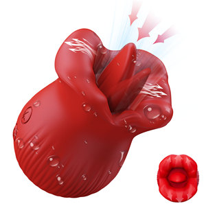 Vibrateur rose lèvres rouges pour léchage et succion, orgasme rapide pour clitoris, mamelons, point G et anal, jouet sexuel pour adultes - Product Image 1