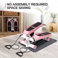 Steppeur hydraulique en métal à faible bruit avec écran LCD et bandes de résistance, capacité 135 kg, équipement de fitness personnel pour la maison