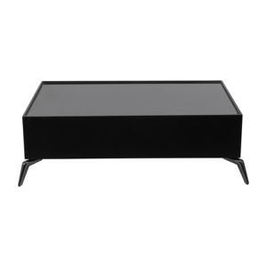 Tavolino da Caffè Rettangolare, Arredamento Moderno per Soggiorno, Piano in Vetro, Design Elegante in Legno, Tavolo d'Accento per Arredamento Casa - Product Image 1