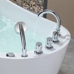 Modern Bathroom Artificial Stone <strong>Japanese</strong> <strong>Soaking</strong> Bath <strong>Tub</strong> Free Standing Acrylic SPA Massage Bathtub - Product Image 3