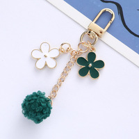 Porte-clés avec pendentif en forme de fleur et lettre, cordon anti-perte, cordon pour téléphone portable, porte-clés, sangle pour téléphone portable