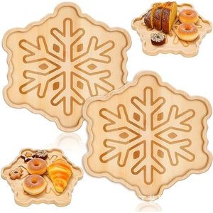 Plato de Navidad creativo con forma de copo de nieve, forma irregular para servir postres en fiestas, aperitivos para niños, tabla de queso - Product Image 5