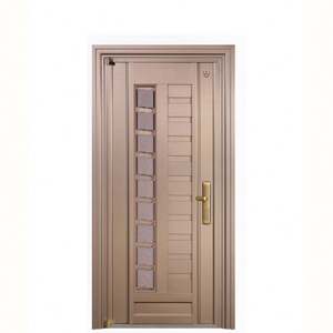 Puerta de Entrada de Metal de Estilo Moderno, Puerta de Seguridad de Acero para Exterior, Económica y de Nueva Llegada - Product Image 4