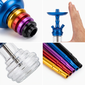 Cabeza de Cachimba Portátil de Acrílico con Acabado Lacado, Duradera, Multicolor, Accesorio para Fumar Shisha, Ideal para Viajes y Bares - Product Image 6