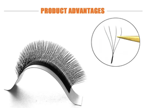 ขนตาปลอมทำมือรูปตัว W ทำด้วยมือทำจากวัสดุ PBT แบบนุ่มสำหรับต่อขนตาปลอม - Product Image 5