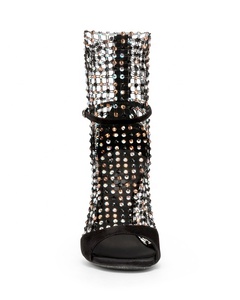 <b>High</b> Quality Fashion Latin Salsa Ballroom Wedding Club Women <b>High</b> Heel 105mm Crystal-Embellished Mesh Sandals - Product Image 2