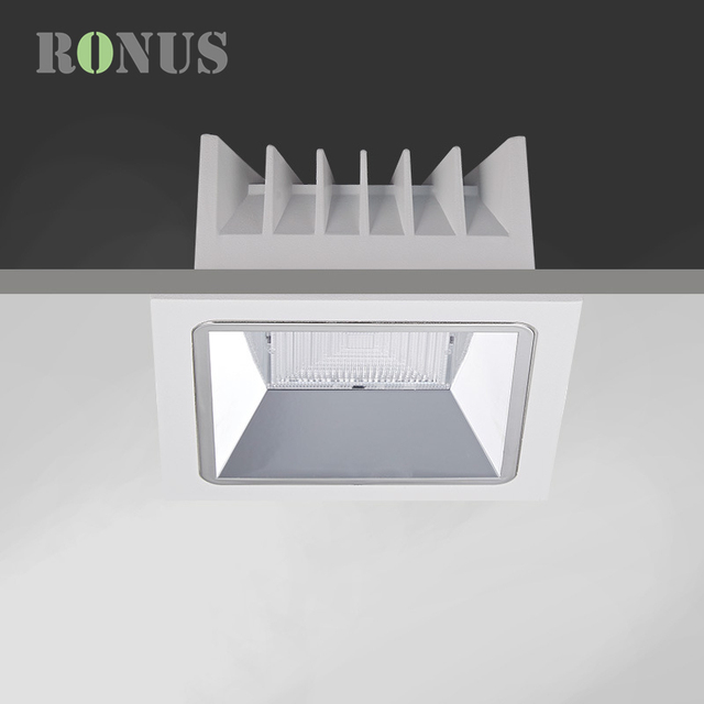 High Luminaire 10W Hotel Project Anti Glare Ceiling Down Light Recessed COB Square LED Downlight