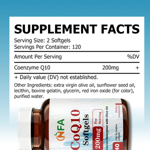 Cápsulas Blandas de CoQ10 de Alta Pureza con Absorción Mejorada con Aceite de Oliva, Apoya la Producción de Energía Antioxidante - Product Image 2