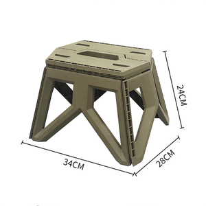 Sgabello pieghevole in plastica per carichi pesanti per campeggio all'aperto - Product Image 5
