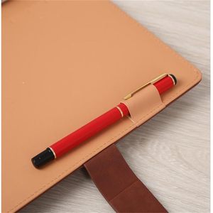 Carnet à anneaux en cuir avec <span class=keywords><strong>porte</strong></span>-stylo, couverture rigide reliée, format A5, avec boucle - Product Image 3