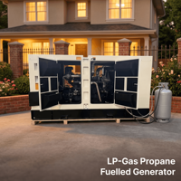 Groupe électrogène GPL/GNC silencieux à gaz, 600V 50/60Hz, énergie durable, catalyseur sélectif, puissance de pointe